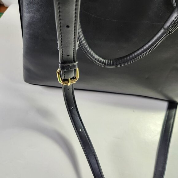 BCBG Purse Shoulder Bag Black with Golden Colour Hardware Polyvinyl Larg… - Picture 14 of 16